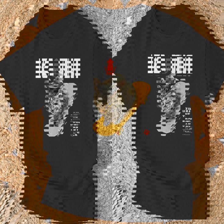 イカ耳ねこ、うずら 猫 キジトラ猫 イカミミ Cat Tシャツ 高齢者への贈り物