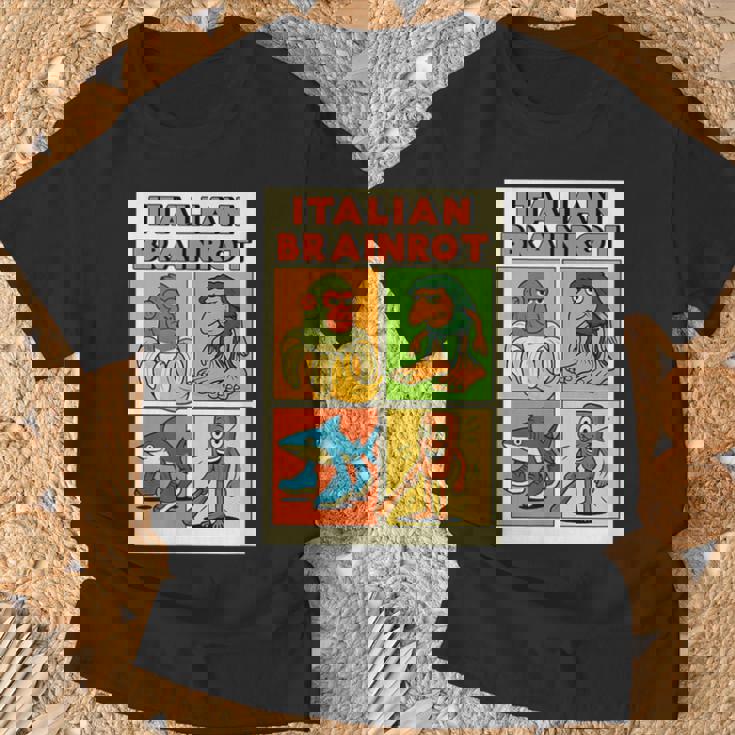 イタリアのブレインロットコミックポスター Tシャツ 高齢者への贈り物