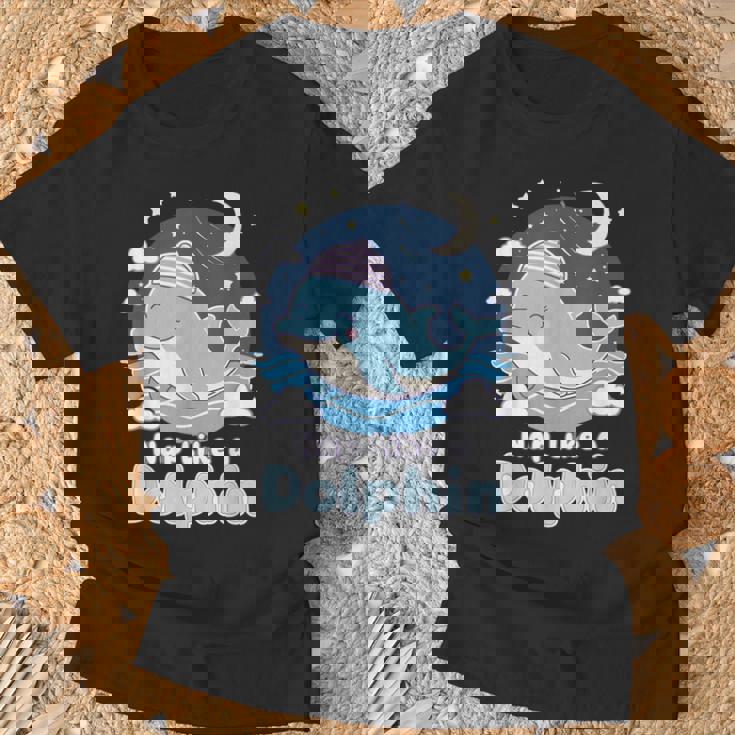 イルカのような昼寝 可愛い眠りイルカ Tシャツ 高齢者への贈り物