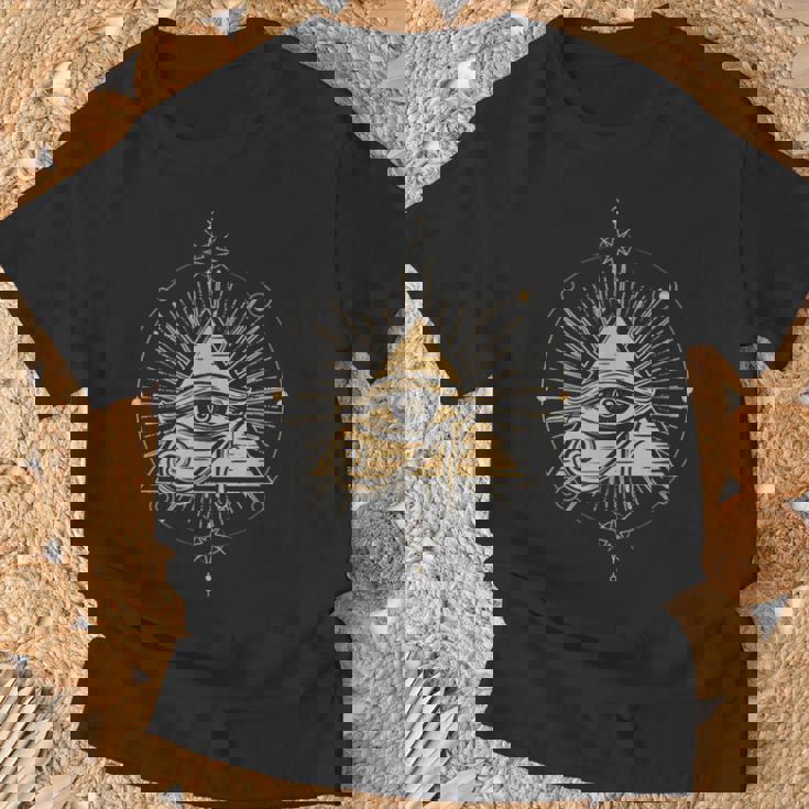 イルミナティ シンボル フリーメイソン トライアングル 陰謀 惑星 Tシャツ 高齢者への贈り物