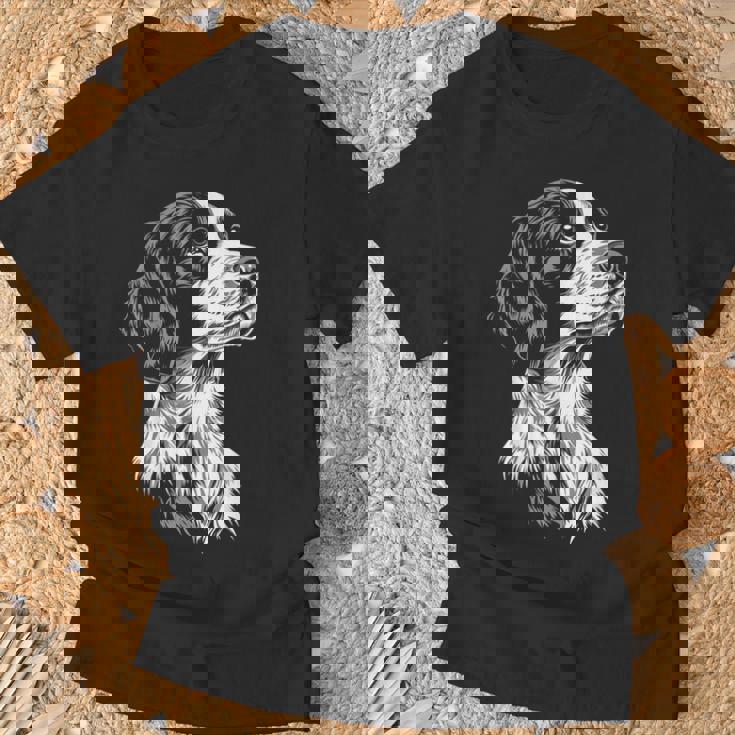 イングリッシュセッター 犬 モチーフ ペット イラスト イングリッシュセッター Tシャツ 高齢者への贈り物