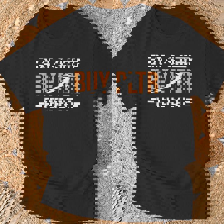 イート・スリープ・インベストはpltrを購入してください。パランティア投資 Tシャツ 高齢者への贈り物