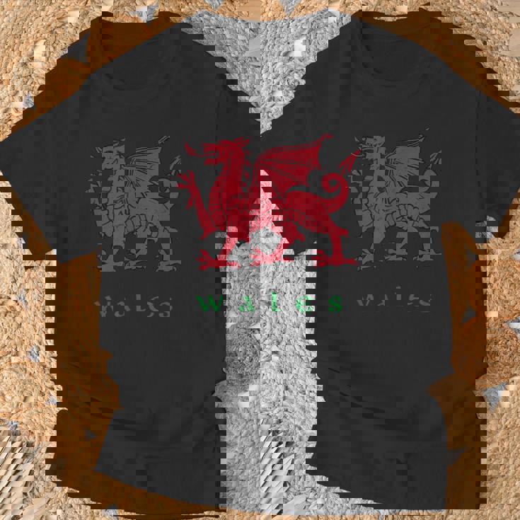 ウェールズ ウェールズ ウェールズ ドラゴン Tシャツ 高齢者への贈り物