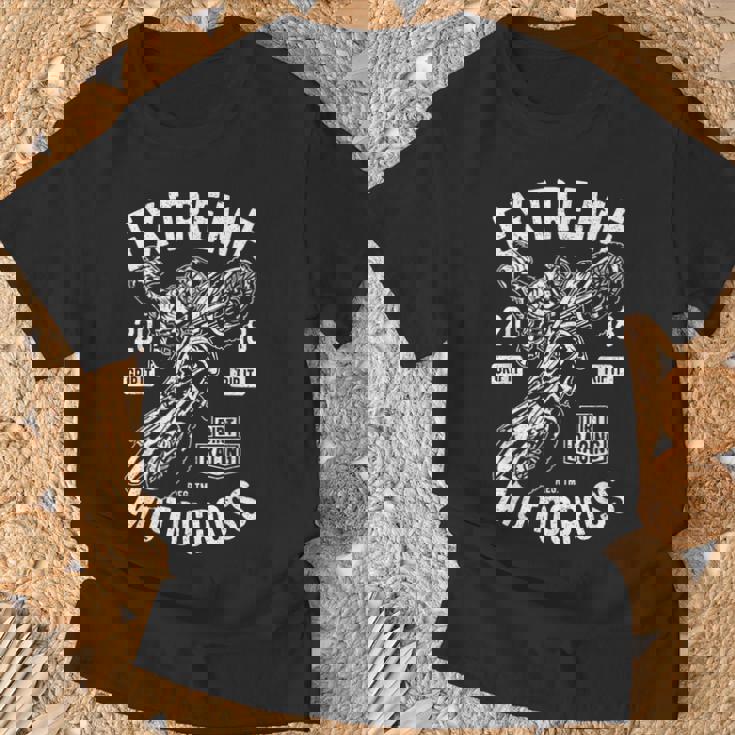 エクストリームモトクロスモータースポーツジャンプ Tシャツ 高齢者への贈り物