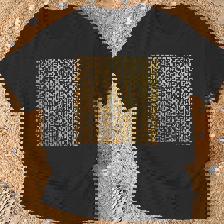 エジプトヒエログリフ ファラオ語 古代エジプト Tシャツ 高齢者への贈り物