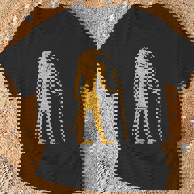 エジプトヒエログリフ ファラオ語 古代エジプト Tシャツ 高齢者への贈り物