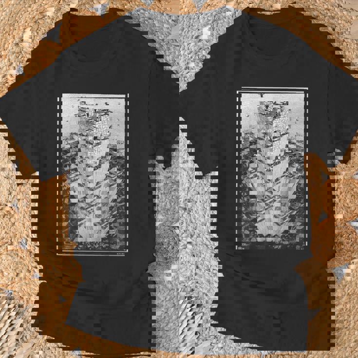 エッシャーのバベルの塔 Tシャツ 高齢者への贈り物