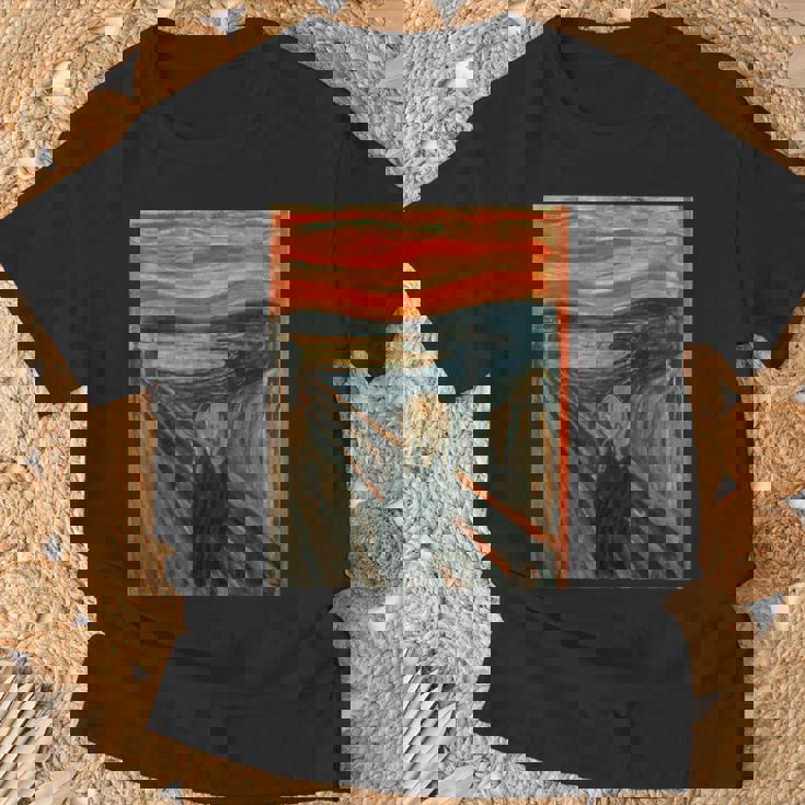 エドヴァルド表現主義の叫びムンクアート Tシャツ 高齢者への贈り物