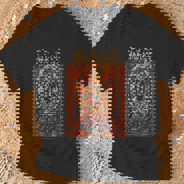 オム・マニ・ペメ・フム 六字大明呪 Tシャツ 高齢者への贈り物