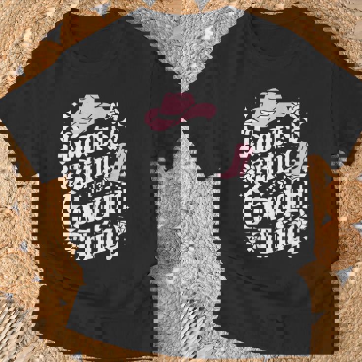 カウガールブーツ、キラキラ、カントリーミュージックギフト Tシャツ 高齢者への贈り物