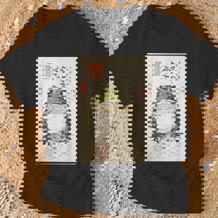 カエル浮世絵 アニメ 日本美術 Tシャツ 高齢者への贈り物