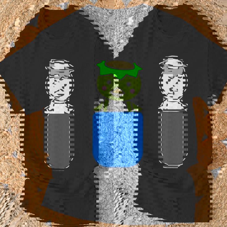 カッパ くん『いん・ざ・ぽけっと』河童【どうぶつフレンズ】きゅうり 妖怪 ゆるくて かわいい イラスト Tシャツ 高齢者への贈り物