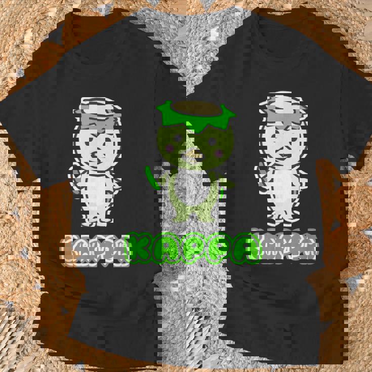 カッパ くん『セルフィー』河童【どうぶつフレンズ】きゅうり 妖怪 かわいい イラスト Tシャツ 高齢者への贈り物