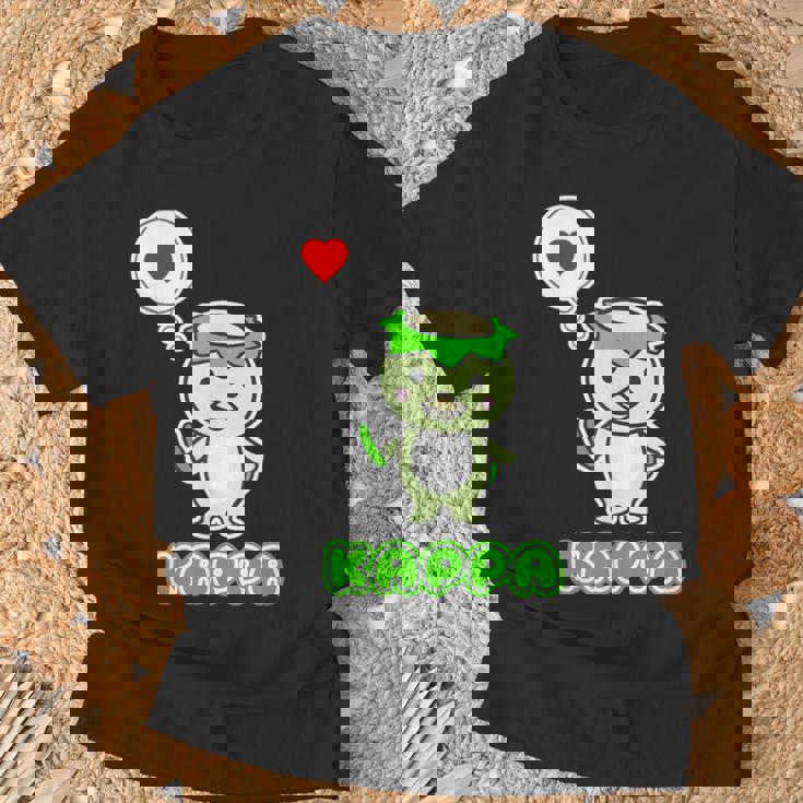 カッパくん『ハート』河童【どうぶつフレンズ】妖怪 ゆるくて かわいい キャラクター イラスト Tシャツ 高齢者への贈り物