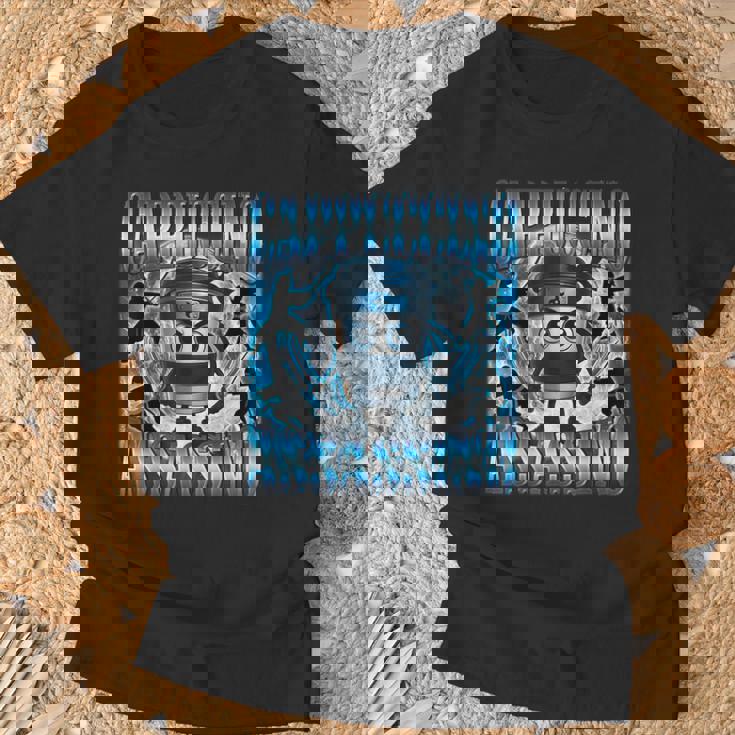 カプチーノ アサシーノ ファニー ミーム コーヒー イタリアン ブレイン Tシャツ 高齢者への贈り物