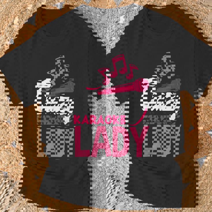 カラオケレディ おもしろ音楽好き カラオケシンガー Tシャツ 高齢者への贈り物
