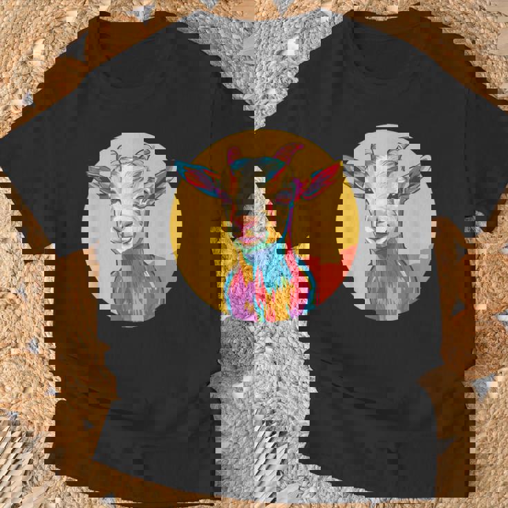 カラフルなヤギ Tシャツ 高齢者への贈り物