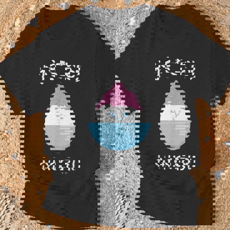 カワイイ 和 アイスクリーム かき氷 かわいい かきごり Tシャツ 高齢者への贈り物