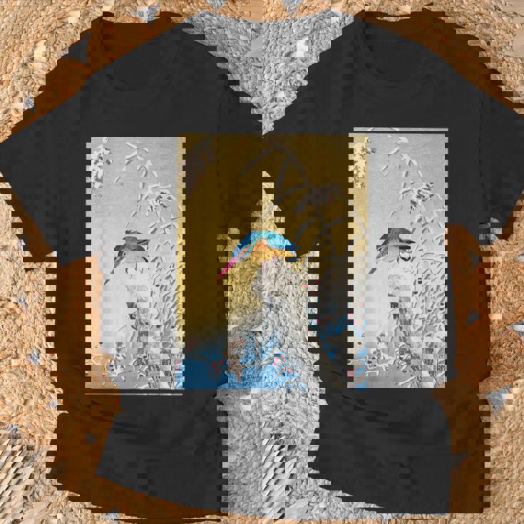 カワセミ 鳥 動物 ヴィンテージ 和 浮世絵 自然 江戸 Tシャツ 高齢者への贈り物
