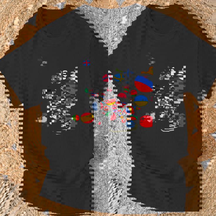 カントリーボール ヨーロッパ 面白い Tシャツ 高齢者への贈り物