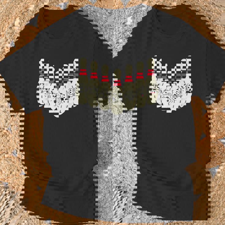 カートゥーン ボウリング 面白い 怖い ボウリング Tシャツ 高齢者への贈り物