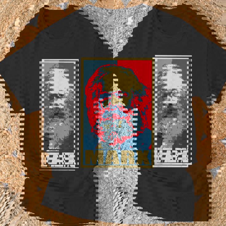 カール・マルクス プロパガンダ ポスター ポップアート Tシャツ 高齢者への贈り物