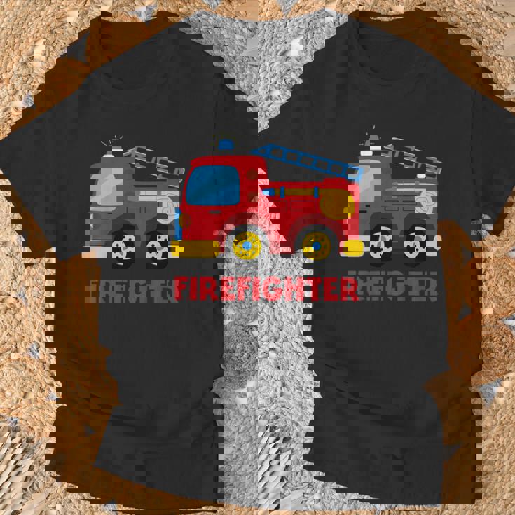 キッズ 消防車消防車 Tシャツ 高齢者への贈り物