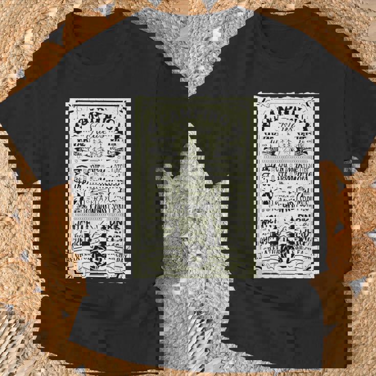 キャンピング ルール 遊び心たっぷりのヴィンテージ調デザイン おもしろ キャンプ Tシャツ 高齢者への贈り物