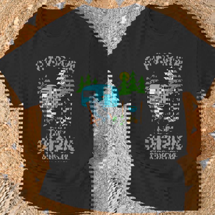 キャンプ 面白い キャンピング 楽しい キャンプファイヤー キャンピングカー 旅 Tシャツ 高齢者への贈り物