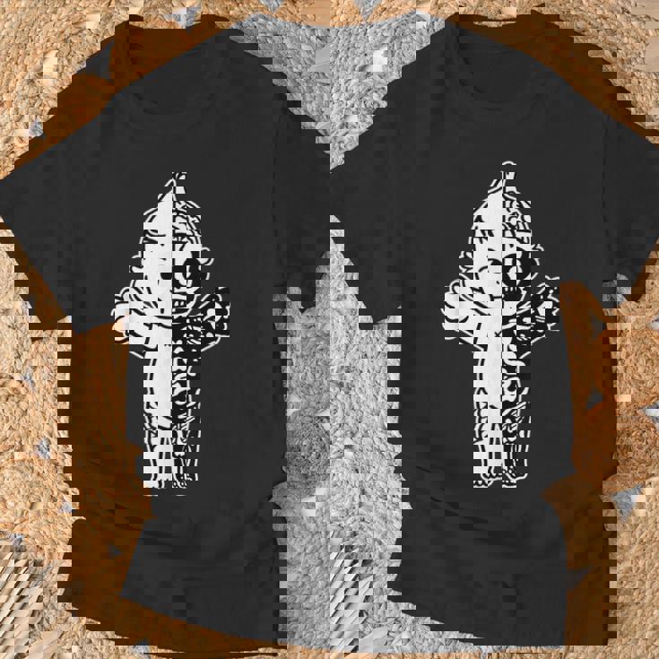 キューピー ベビー スケルトン ゾンビ Tシャツ 高齢者への贈り物