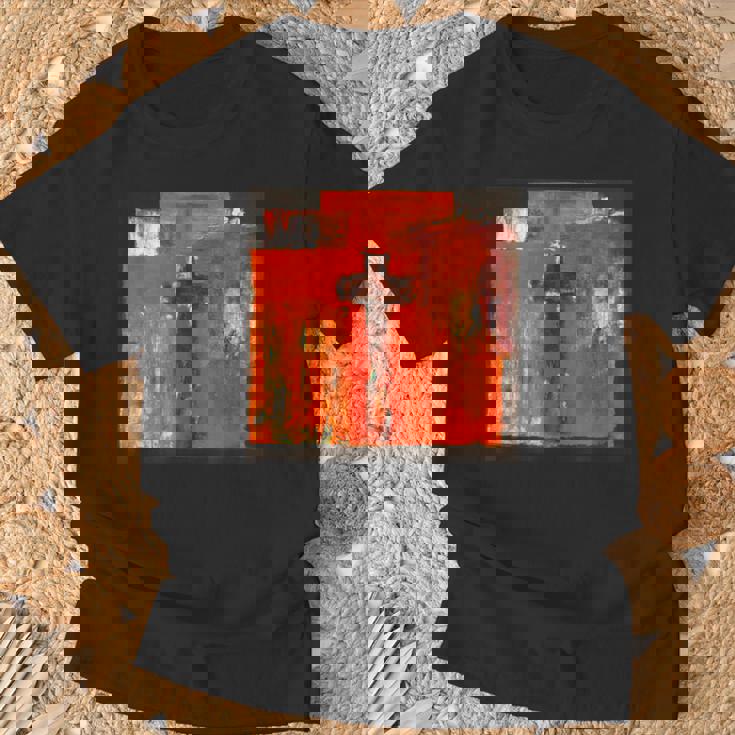 キリスト教のメッセージ イエス 十字架 愛 グラフィティ アート 絵画 Tシャツ 高齢者への贈り物