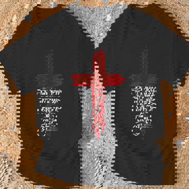 キリスト教の引用句 信仰 エレミヤ 2911 Tシャツ 高齢者への贈り物