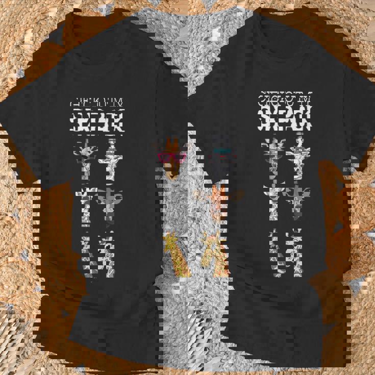 キリン オーナメント キリン グッズ アニマル プリント キリン 6 パック Tシャツ 高齢者への贈り物