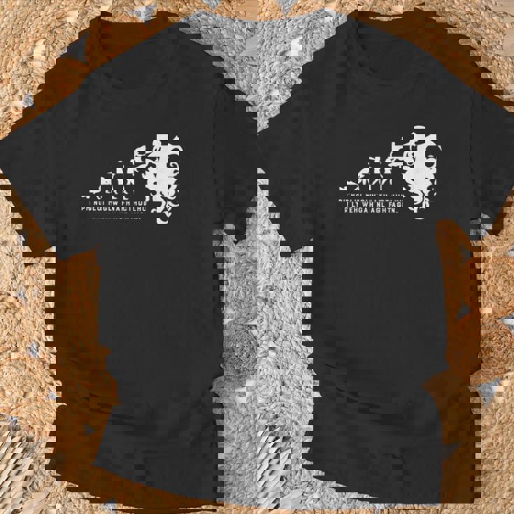 クトゥルフ神話 進化論 ラブクラフト ロールプレイ Tシャツ 高齢者への贈り物