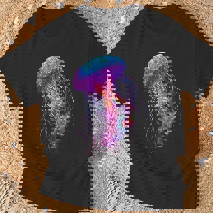 クラゲ 動物 モチーフ アート クラゲ Tシャツ 高齢者への贈り物