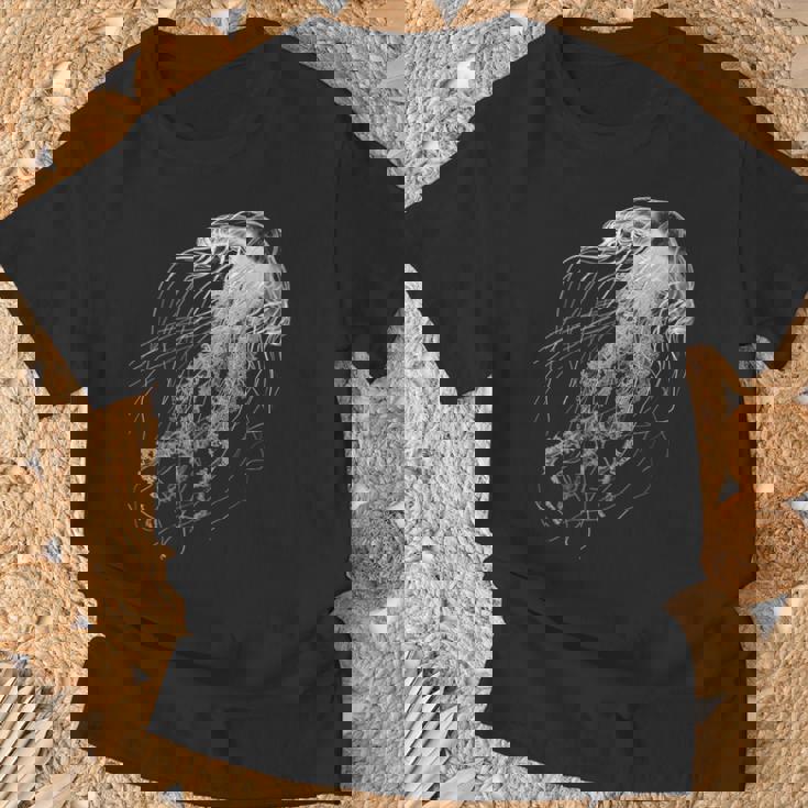 クラゲ 動物 モチーフ イラスト クラゲ Tシャツ 高齢者への贈り物