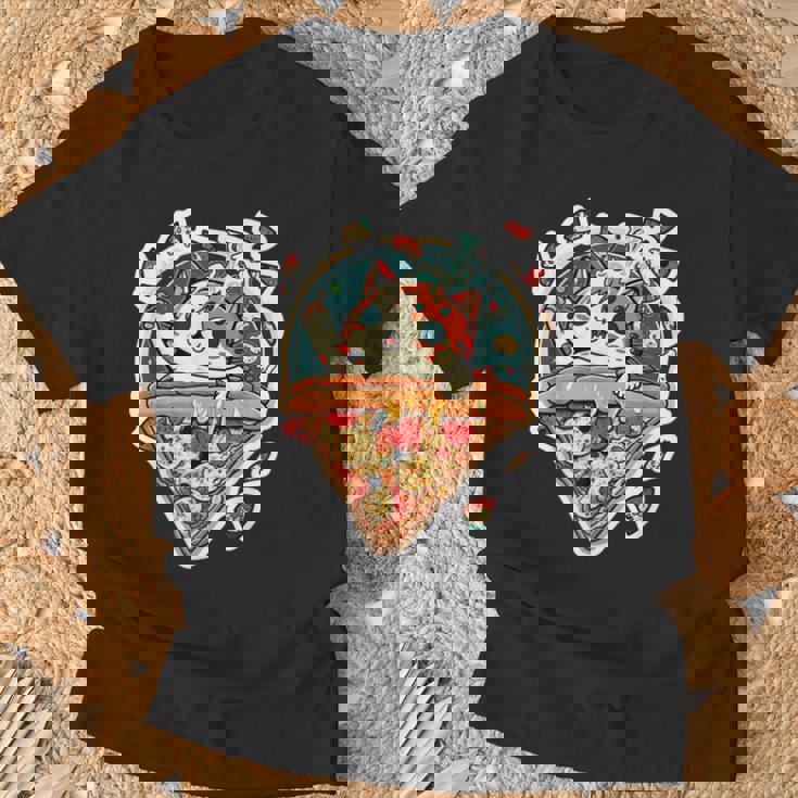 クレイジー ペパロニ ピザ キャット カルツォーネ トラ猫 ファーストフードの子猫 Tシャツ 高齢者への贈り物