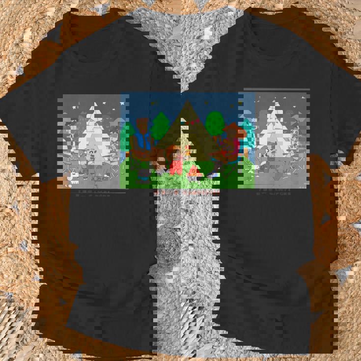 クレヨンしんちゃん 野原一家キャンプファイヤー 集合 Tシャツ 高齢者への贈り物