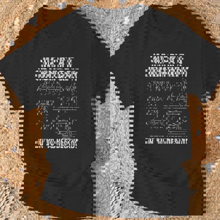 クロマトグラムとフォーミュラでクロマトグラフィーを理解する Tシャツ 高齢者への贈り物