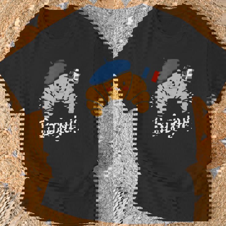 クロワッサン フランス語格言 フランス ベーキング 朝食 面白い Tシャツ 高齢者への贈り物