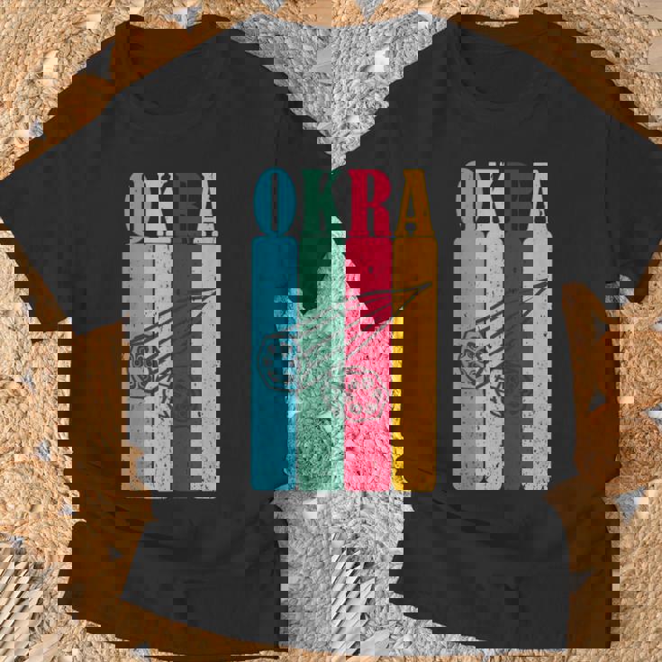 クール レトロ オクラ 70年代 80年代 90年代 オクラ Lovres 面白い ヴィンテージ オクラ Tシャツ 高齢者への贈り物