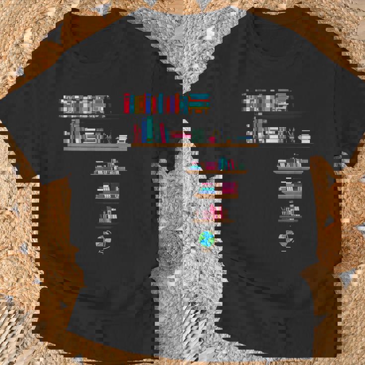 クールなアフリカの地図アート 男性 女性 アフリカの図書館読者 Tシャツ 高齢者への贈り物