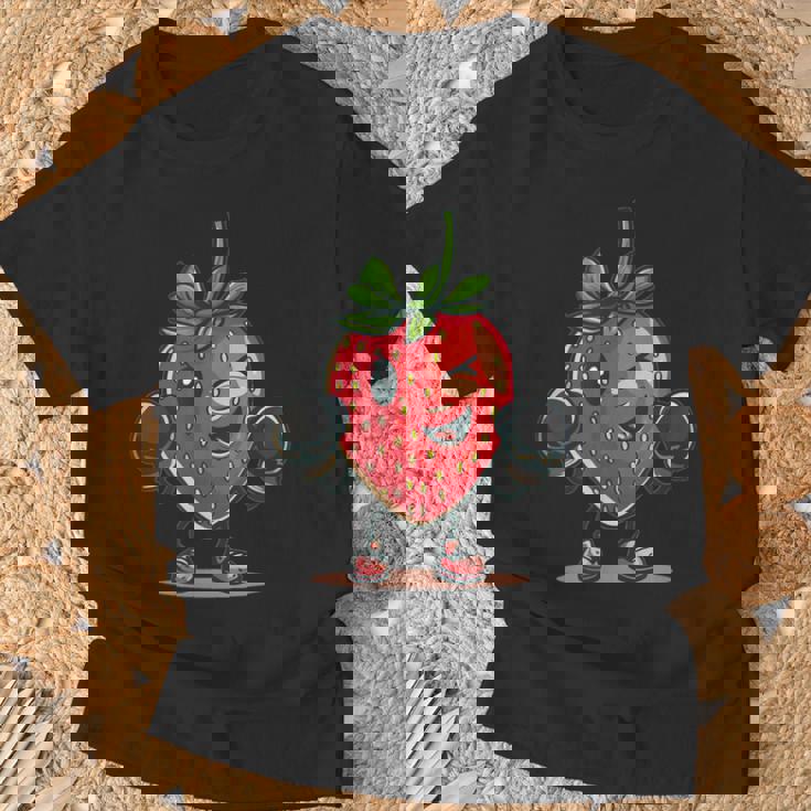 クールなボクシングストロベリーコスチューム。 Tシャツ 高齢者への贈り物