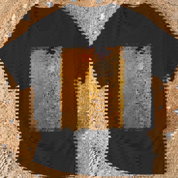 グスタフ・クリムト作「金の女」 名画の数々 Tシャツ 高齢者への贈り物