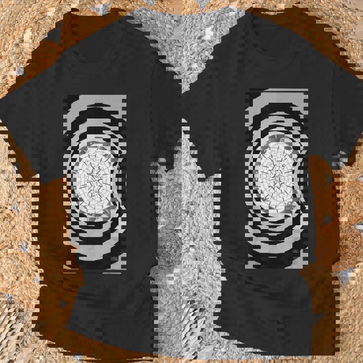 グッゲンハイム美術館 建築愛好家 ブラック&ホワイトデザイン Tシャツ 高齢者への贈り物