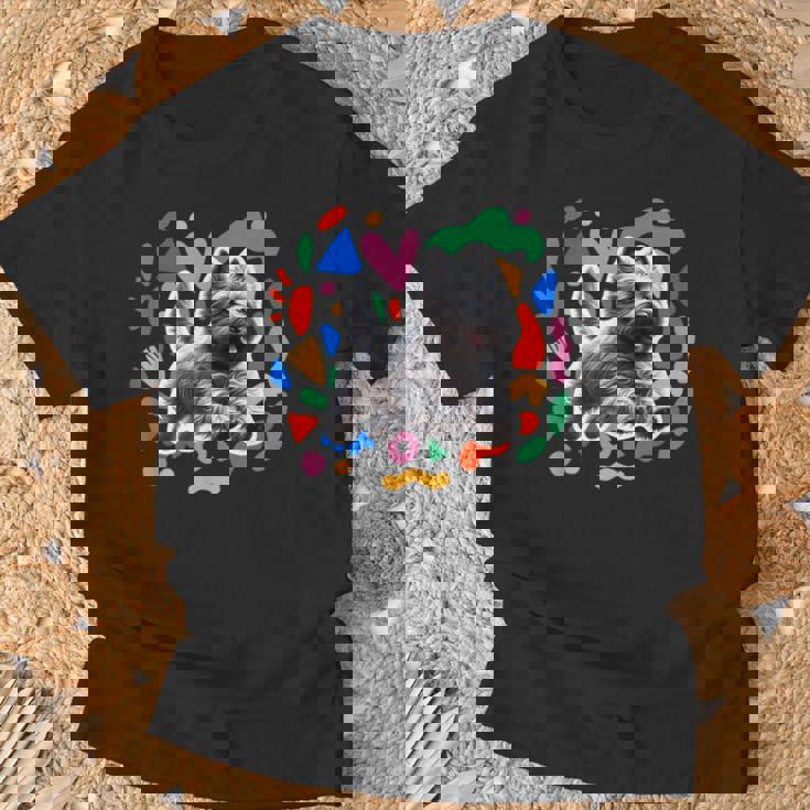 ケアンテリア カラフルなデザインの犬 Tシャツ 高齢者への贈り物