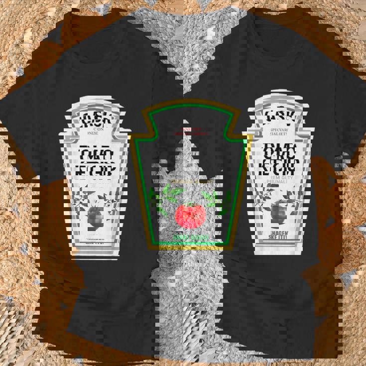 ケチャップ ハロウィン 2024 コスチューム マスタード 調味料 Tシャツ 高齢者への贈り物