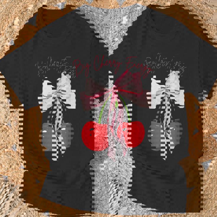 コケット さくらんぼのリボン ビッグチェリー エネルギー キュート コケット Tシャツ 高齢者への贈り物