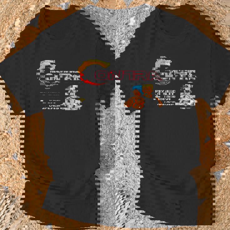 コントラ タイトル スクリーン レトロ ゲーマー ピクセル ウォリアー クラシック ゲーム Tシャツ 高齢者への贈り物