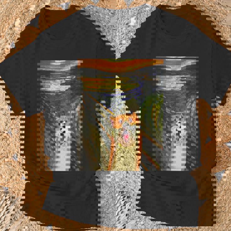 コーギー 面白いtシャツ 犬 ムンクの叫び かわいい メンズ 子供 おもしろ 服 グッズ ネタ わんこ Tシャツ 高齢者への贈り物